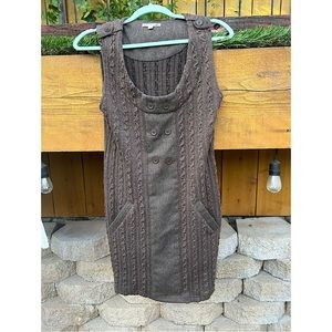Sz L-mine brand brown sweater dress with pockets 😍